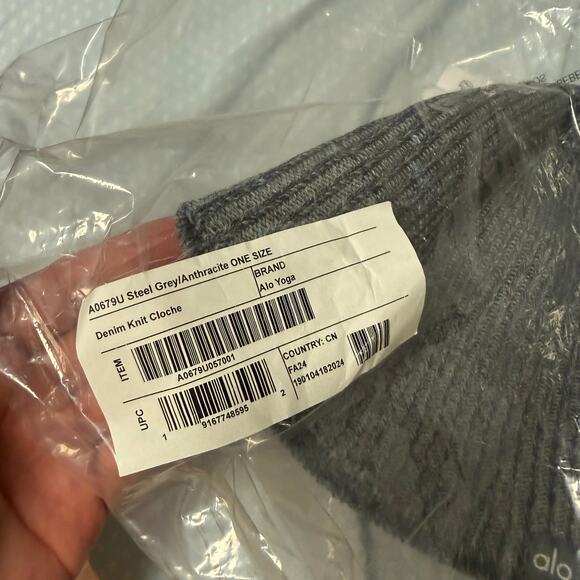 Brand New With Tags ALO Yoga Denim Knit Steel Grey/Anthracite Bucket Hat main image 7